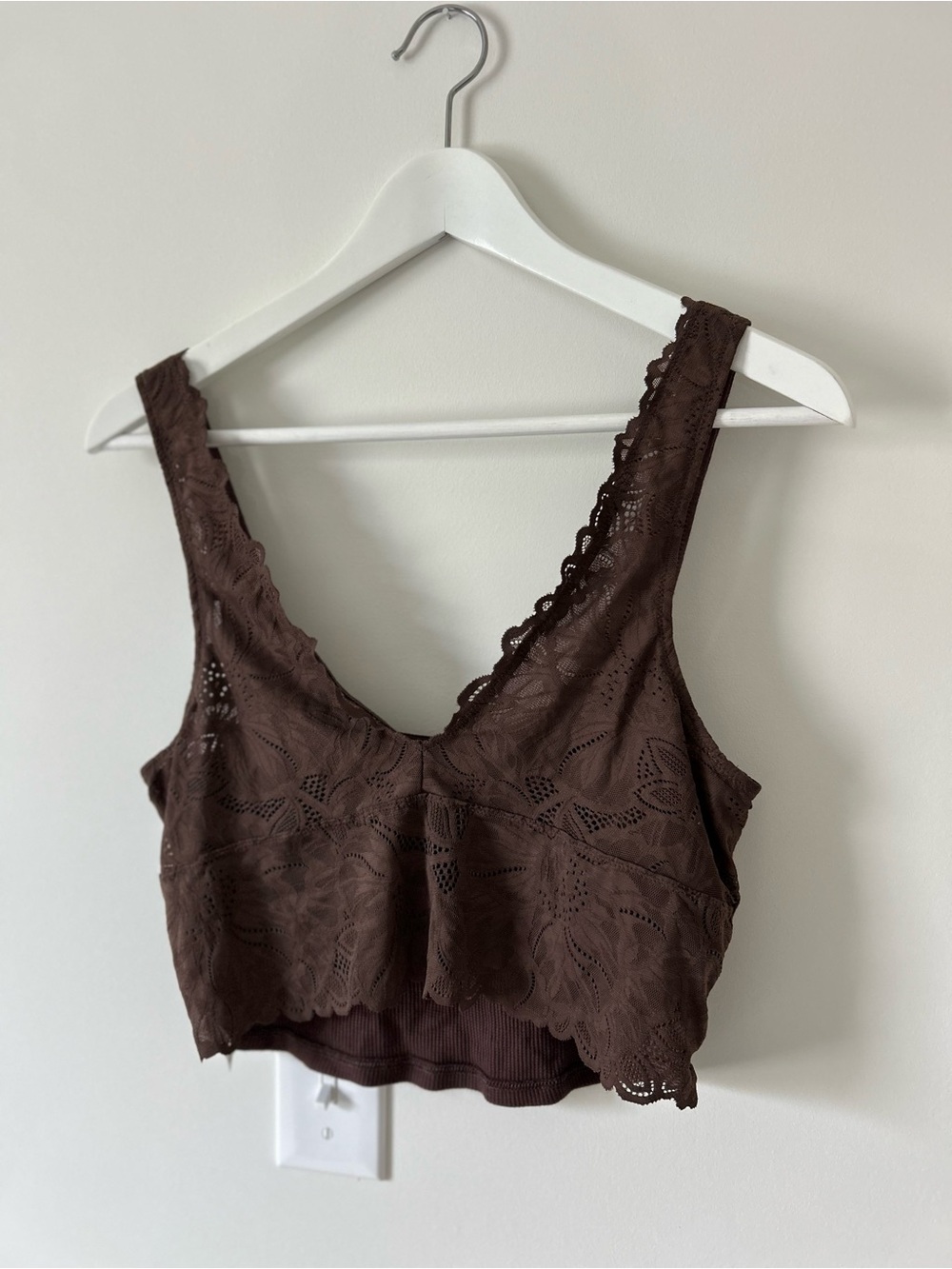 aerie Brown Lace Bralette Flirty and Festival Ready